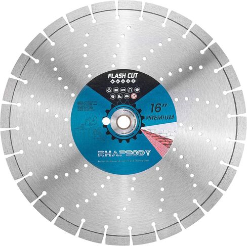 RHAPSODY 14Inch Laser Welded Diamond Saw Blade Segmented General Purpose | Premium Diamond Blade Dry/Wet Cutting Concrete, Reinforced Concrete, Masonry, Brick, Block,1"-20mm Arbor in Saudi Arabia