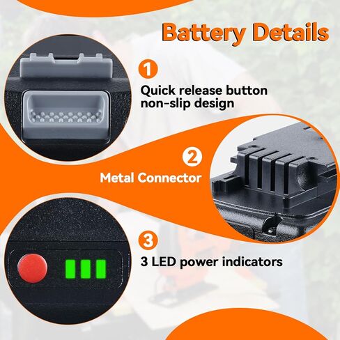 2Pack LB2X4020 6.0AH 20V LITHIUM ION BATTERY PACK بديل للبطارية السوداء و DECKER متوافقة مع LBXR20 LBXR2020 LBX4020 LB2X4020 OPE طاقة أكثر ارتفاعًا في السعة 20V كحد أقصى للأدوات اللاسلكية in Saudi Arabia