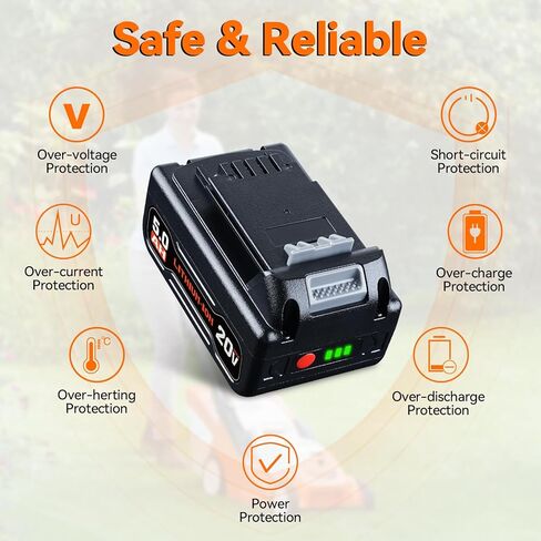 2Pack LB2X4020 6.0AH 20V LITHIUM ION BATTERY PACK بديل للبطارية السوداء و DECKER متوافقة مع LBXR20 LBXR2020 LBX4020 LB2X4020 OPE طاقة أكثر ارتفاعًا في السعة 20V كحد أقصى للأدوات اللاسلكية in Saudi Arabia