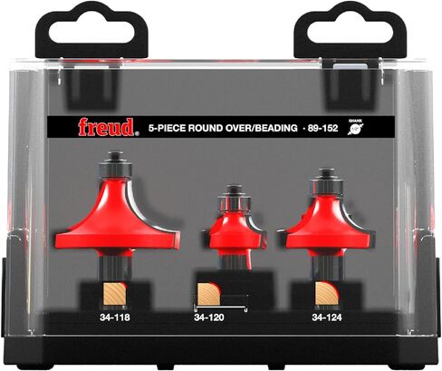 FREUD 5 قطعة جولة أكثر من/Beading Bit Set - مثالية للتقريب والحكام الحواف على الأثاث - 1/2 "Shank & 3/8" تحمل - 89-152 in Saudi Arabia