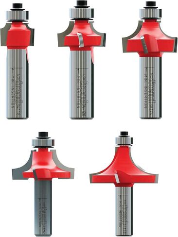 FREUD 5 قطعة جولة أكثر من/Beading Bit Set - مثالية للتقريب والحكام الحواف على الأثاث - 1/2 "Shank & 3/8" تحمل - 89-152 in Saudi Arabia