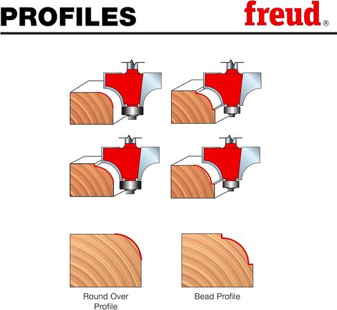 FREUD 5 قطعة جولة أكثر من/Beading Bit Set - مثالية للتقريب والحكام الحواف على الأثاث - 1/2 "Shank & 3/8" تحمل - 89-152 in Saudi Arabia