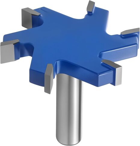 Flattening Router Bit 1/2 Shank, 2-1/2" Cut Dia, 6 Flute Surfacing Router Bit Efficient Slab Flattening Multifunctional Planing for Solid Wood Density Board Laminate in Kuwait