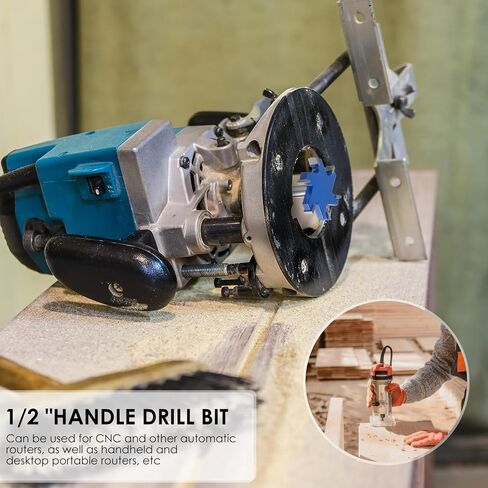 Flattening Router Bit 1/2 Shank, 2-1/2" Cut Dia, 6 Flute Surfacing Router Bit Efficient Slab Flattening Multifunctional Planing for Solid Wood Density Board Laminate in Kuwait