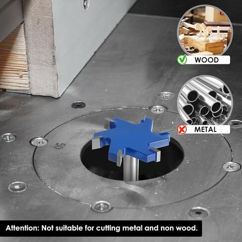 Flattening Router Bit 1/2 Shank, 2-1/2" Cut Dia, 6 Flute Surfacing Router Bit Efficient Slab Flattening Multifunctional Planing for Solid Wood Density Board Laminate in Kuwait