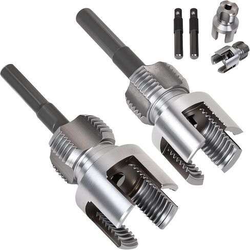 2PCS PVC Pipe Threader Kit - Dual-Function Internal & External Pipe Threading Tool for 1/2" & 3/4" PVC/Plastic Pipes in Kuwait