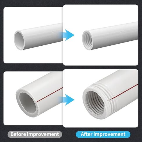 2PCS PVC Pipe Threader Kit - Dual-Function Internal & External Pipe Threading Tool for 1/2" & 3/4" PVC/Plastic Pipes in Kuwait