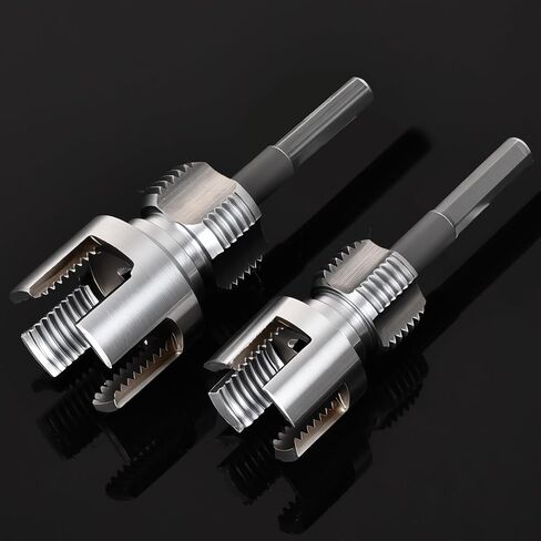 2PCS PVC Pipe Threader Kit - Dual-Function Internal & External Pipe Threading Tool for 1/2" & 3/4" PVC/Plastic Pipes in Kuwait