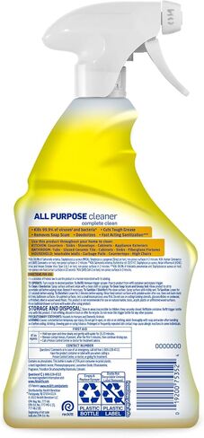 Lysol كل الرش المنظف للأغراض ، رذاذ مطهر متعدد الأغراض ، منظف المطبخ والحمام ، رائحة نسيم الليمون ، 32 أوقية in Kuwait