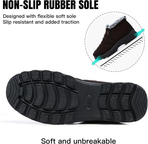SHIBEVER Womens Snow Boots Ankle Booties Waterproof Winter Boots Synthetic Leather Side Zip Fashion Boots in Saudi Arabia