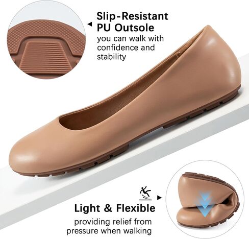 Aomigoct Flats for Women Ballets Shoes: Dress Slip Comfortable Work Flats for 2025 - Casual Ladies Wedding Walking Flat in Saudi Arabia