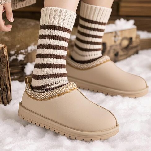 شبشب للنساء الرجال من جلد الغزال الأحذية المصغرة مع أحذية كاحل قصيرة من الفراء in Kuwait