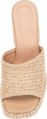 Monrovia Raffia Heeled Sandals for Women ， Platform Platfor in Kuwait