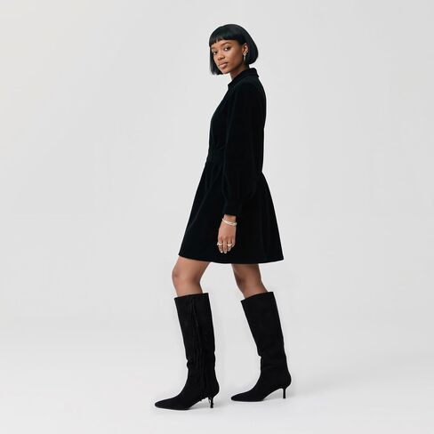 Modatope Knee High Boots Women Histten Heals Town Boots مدببة بأصابع القدم الحذاء الطويل للنساء in Saudi Arabia