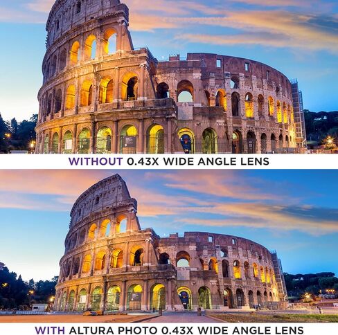 ALTURA PHOTO 55MM 0.43X Professional HD Hide Angle Part مع جزء من كاميرات Nikon مع DX Nikkor 18-55mm f/3.5-5.6g VR و 55 ملم Sony E in Kuwait