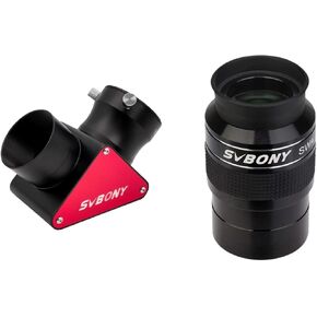 SVBONY SV188P Dielectric Mirror Star Diagonal, 90 Degree Mirror Diagonal Bundle with SV154 2 inch Super Wide Angle 70 Degree 26mm Telescope Eyepiece for Astronomy Observation in Kuwait