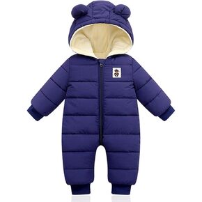 Baby Snowsuit Winter Hooded Romper Baby Coat Jumpsuit Zipper Infant Clothes Outfits Boys Girls in Saudi Arabia