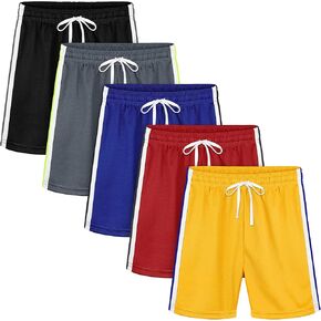 Resinta 5 Pack Toddler Boy Shorts Baby Boys Mesh Shorts Quick Dry Dry Dry-On On On With Sency Percy for Summer in Kuwait