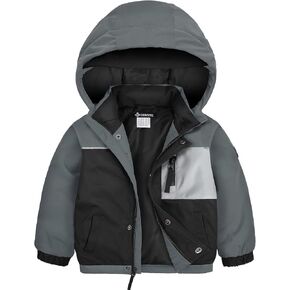Gemyse Toddler Boys Winter Coat Jacket Ski Snow Jacket مع غطاء محرك السيارة in Kuwait