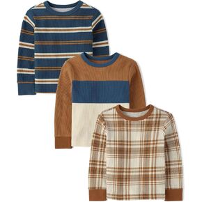 The Children's Place Baby Boys' and Toddler Long Sleeve Everyday Casual Knit Shirt in Saudi Arabia