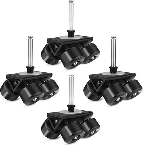 PROAIM Heavy Duty 16 Wheels Set for Camera Dolly Track. Pin Diameter - 12mm, Pin Length - 104mm. for Straight Curved & Track Rails. Solid Construction with 500kg/1100lb Payload in Saudi Arabia