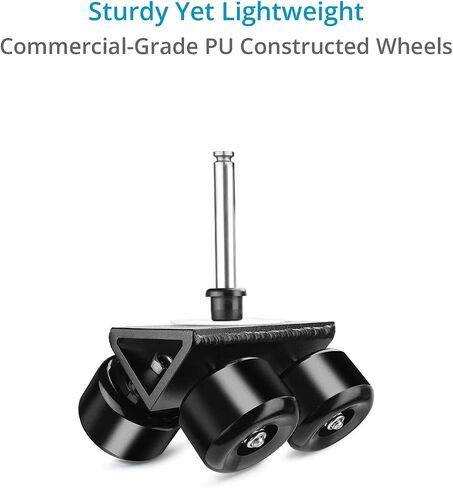 PROAIM Heavy Duty 16 Wheels Set for Camera Dolly Track. Pin Diameter - 12mm, Pin Length - 104mm. for Straight Curved & Track Rails. Solid Construction with 500kg/1100lb Payload in Saudi Arabia