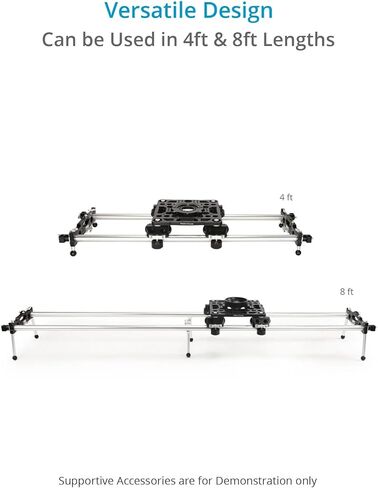 PROAIM 8ft Track Track Mipe Mipe Kit لـ Polaris و Fusion & Breeza Video Camera Film Dolly. قطر - 1.5 "حمولة تصل إلى 50 كجم / 110 رطل. in Saudi Arabia