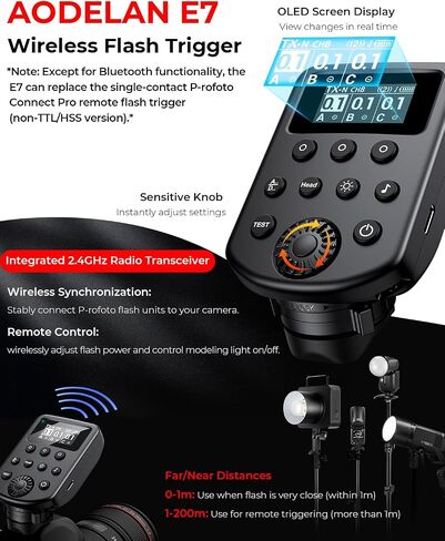 Upgraded Wireless Flash Trigger Transmitter for Profoto Air1/Air2 System,for Canon for Nikon for Sony Fuji Cameras,Compatible with Profoto A1X, B1X, B2, B10, D2,Replaces Connect Pro,100CH 6 Groups in Saudi Arabia