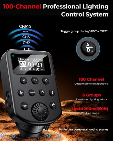 Upgraded Wireless Flash Trigger Transmitter for Profoto Air1/Air2 System,for Canon for Nikon for Sony Fuji Cameras,Compatible with Profoto A1X, B1X, B2, B10, D2,Replaces Connect Pro,100CH 6 Groups in Saudi Arabia