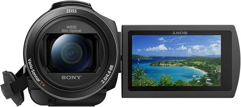 Sony FDR-AX43A UHD 4K Handycam Camcorder + 2PC 64GB بطاقة ذاكرة ULTRA + WRIST GRIP + CAMERA in Saudi Arabia
