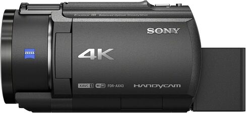 Sony FDR-AX43A UHD 4K Handycam Camcorder + 2PC 64GB بطاقة ذاكرة ULTRA + WRIST GRIP + CAMERA in Saudi Arabia