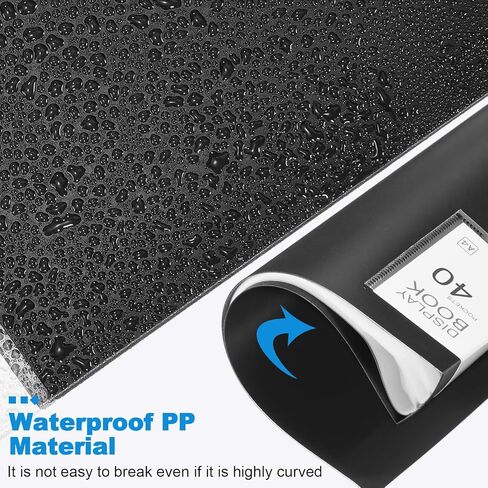 Marspark 4 Pcs Binder with Plastic Sleeves Large 8.5" x 11" Display Presentation Book 40 Pocket 80 Pages Art Portfolio Folder Clear Sheet Protector for Photo Document (Black,Green,Red,Blue) in Kuwait