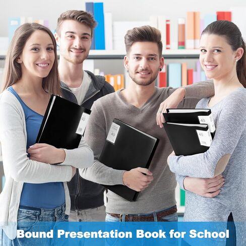 Marspark 4 Pcs Binder with Plastic Sleeves Large 8.5" x 11" Display Presentation Book 40 Pocket 80 Pages Art Portfolio Folder Clear Sheet Protector for Photo Document (Black,Green,Red,Blue) in Kuwait