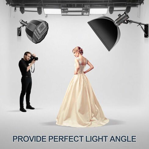 BEIYANG 71.8 Inch Wall Mount Triangle Boom Ar, Ring Light Mount for Strobe Light, Photography, Softbox, Reflector, Monolight, Adjustable Light Holder Support 180°Flexible Rotation in Saudi Arabia