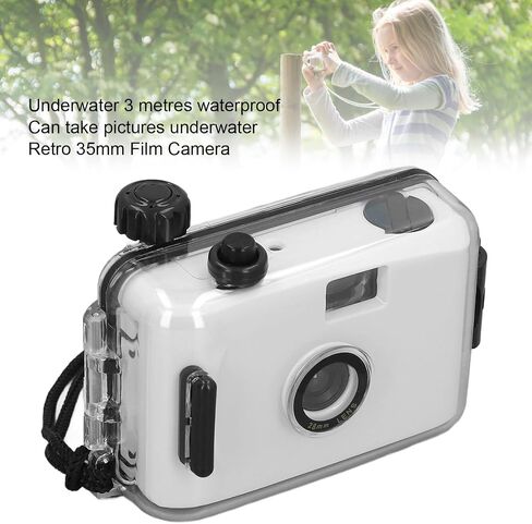 35mm Reusable Film Camera Snorkeling Shutter Speed 1/100s F/9 28MM Lens for Outdoor Adventures (Black and White) in Saudi Arabia