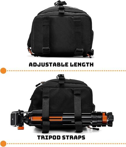 حقيبة الكاميرا تغطي حقيبة الكتف الفوتوغرافية المتوافقة مع نيكون ، كانون ، سوني DSL/SLR/Mirrorless Equipment Travel (Black) in Kuwait