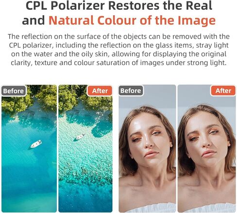 مرشح مقاوم للماء لمرشح DJI Osmo Action5Pro/4/3 مرشح زجاجي بصري ND8/16/32 الكثافة المحايدة ومرشحات استقطاب CPL لـ ACTION5PRO/4/3 in Kuwait