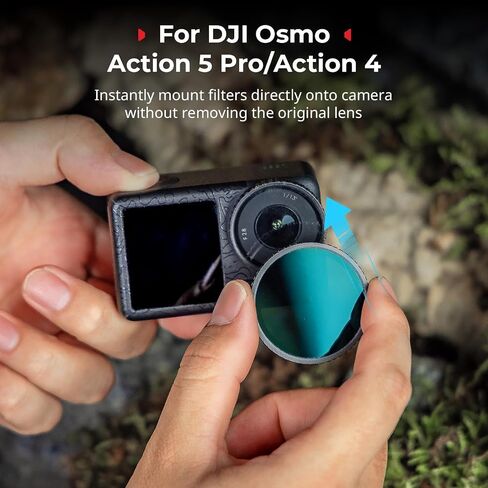 مجموعة مرشح SmallRig لـ DJI Osmo Action 5 Pro/4 ، مرشح عدسة 5-in-1 مع 1/4 Mist أسود ، ND16/CPL ، النجوم ، محاكاة الأفلام وغطاء السيليكون ، جبل Snap-On ، قوس قزح High-Alumina Glass-5412 in Saudi Arabia