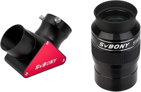 SVBONY SV188P Dielectric Mirror Star Diagonal, 90 Degree Mirror Diagonal Bundle with SV154 2 inch Super Wide Angle 70 Degree 26mm Telescope Eyepiece for Astronomy Observation in Saudi Arabia