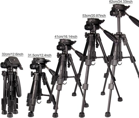 74 "-camera-tripod ، محترف ثلاثي الأبعاد/الساق الكاميرا بدون مرآة/DSLR/الهاتف الخلوي/كاميرا الفيديو/GoPro ، مع حامل الهاتف وحقيبة السفر (Gunmetal Gray) الوزن 2.8 رطل 8.8 رطل 8.8 رطل in Kuwait