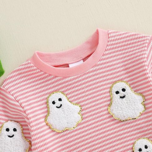 Madjtlqy Toddler Baby Boy Girl Halloween Outfit Pumpkin Sweatshirts Long Sleeve Crewneck Pullover Kids Fall Winter Clothes in Saudi Arabia