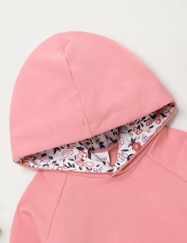 oklady Baby Girl Clothes,Hoodie Tops Floral Pant with Cute Headband Baby Girl Fall Outfits in Saudi Arabia