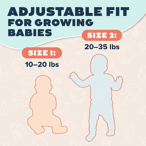 TotsBots Reusable Swim Diapers - Baby & Toddler Swimming Diapers, Adjustable Water-Friendly Swim Diaper - 2 Pack Bundle - (Size 2) in Kuwait