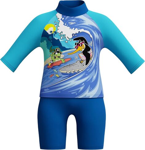 Speedo Boys' Swimsuit Infant to Big Kid UPF 50+ Learn to Swim in Saudi Arabia