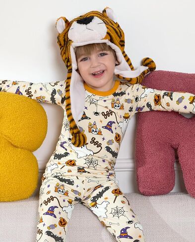 babee Reshinee Bamboo Viscose Toddler Pajamas Boys Girls Baby 12M-8Y Pjs Sets Kids 2pcs Long-Sleeve Snug fit Sleepwear in Kuwait