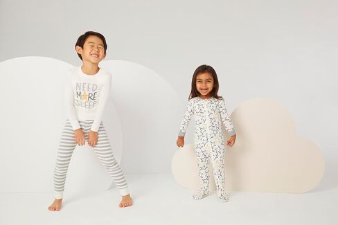 HUGGIES طقم بيجامة أطفال بأكمام طويلة مكون من 4 قطع in Kuwait