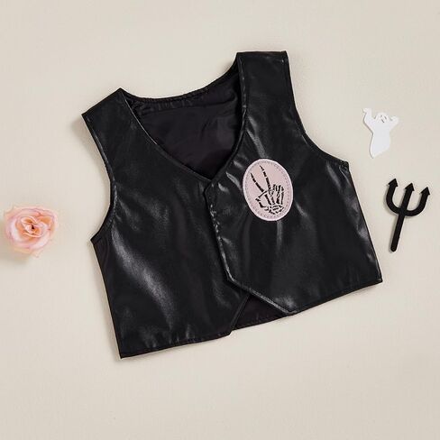 Bagilaanoe Toddler Baby Boy Girl 2nd Birthday Outfit Bad Two The Bone Letter Printed Vest Sleeveless Tops Jacket Waistcoat in Saudi Arabia