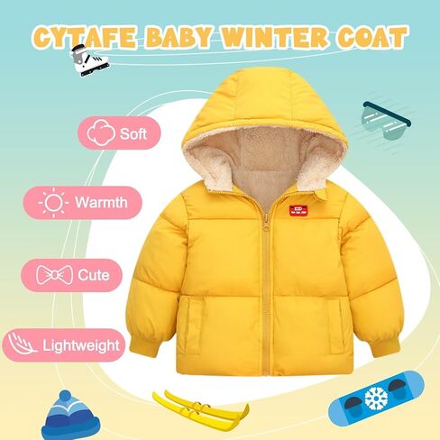 Baby Winter Coats Toddler Hooded Jackets Cotton Warm Lined Puffer Outerwear Baby Boys Girls Windproof Thick Clothes in Saudi Arabia