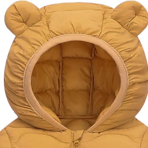 Toddler Winter Coats Puffer Padded Jacket Baby Boys Girls Bear Hoods Down Jacket Light Weight Infant Outerwear in Kuwait