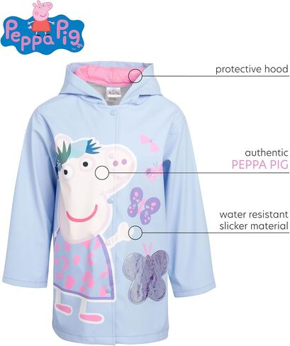 Hasbro Girls' Peppa Pig Jacket - Windbreaker Shell Raincoat (Toddler/Girl), Size 4-5, Peppa Pig in Saudi Arabia